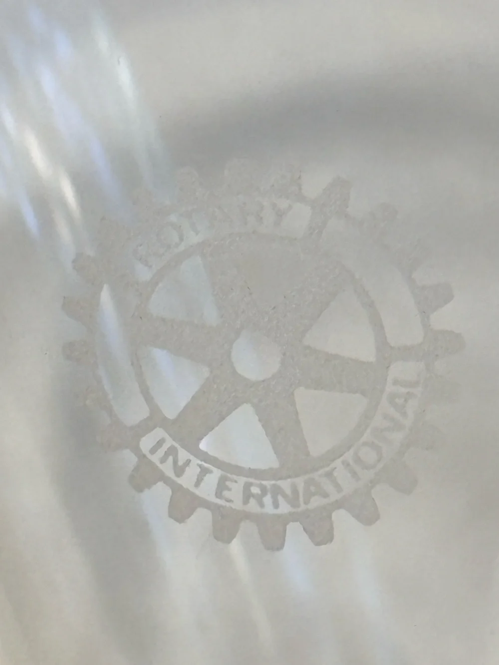 Rotary International Etched Crystal Glass Cut Crystal Tumbler 4